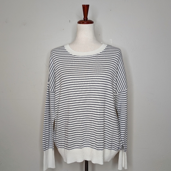 Vineyard Vines Striped Crewneck Long Sleeve Sweater Size Large - Picture 1 of 10